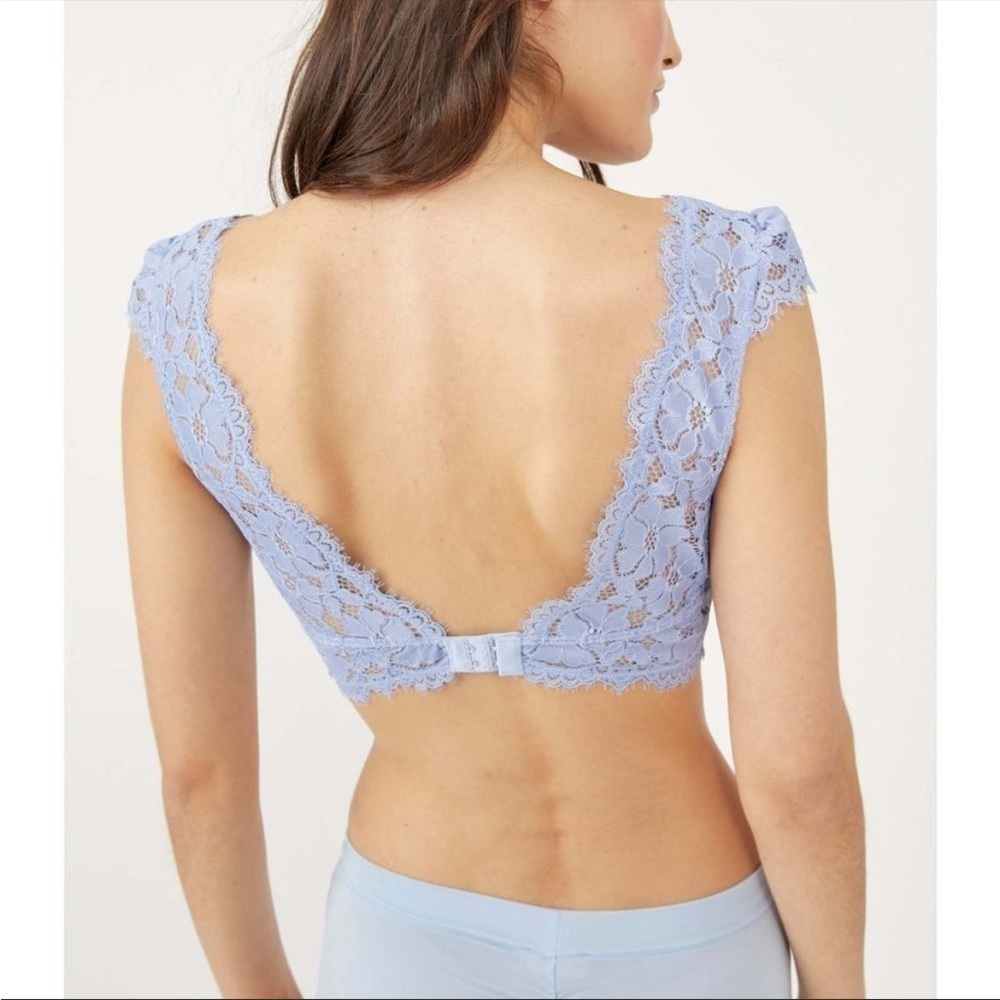 NWT Free People In The Clouds Longline Bralette Cornflower Blue - Picture 3 of 8